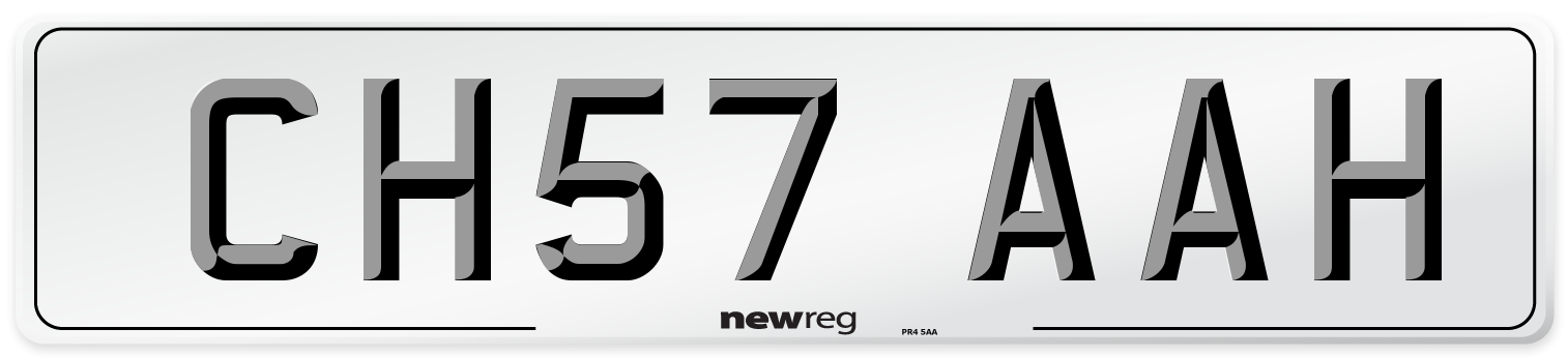 CH57 AAH Number Plate from New Reg